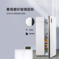 松下(Panasonic)632升大容量双开门雾感磨砂玻璃面板家用电冰箱 磨砂白NR-TB63GPB-W