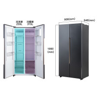 松下(Panasonic)570升对开双门冰箱 超薄嵌入式NR-TB57BXA-G