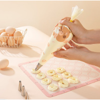 双枪一次性裱花袋婴儿辅食烘焙曲奇裱花嘴虾滑挤袋奶油蛋糕表花袋