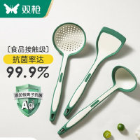 双枪硅胶锅铲不粘锅专用炒菜铲子漏汤勺家用食品级耐高温厨具套装1