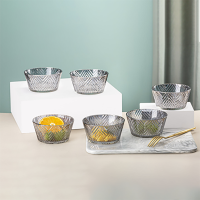企业定制 纳易斯树叶碗六件套玻璃餐具套装家用玻璃碗玻璃盘水果沙拉碗米饭碗活动礼品ZW-JSW/L6