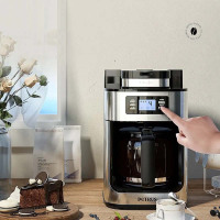 企业定制 柏翠咖啡机家用全自动美式滴漏式磨豆研磨一体机小型办公室煮咖啡壶PE3200