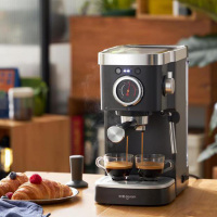 企业定制 东菱咖啡机一键智能萃取半自动意式研磨咖啡机DL-6400