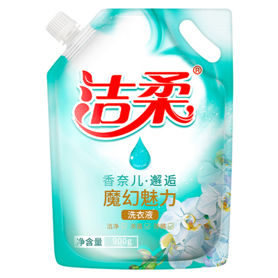 企业定制 洁柔日化洗衣用品家用洗护袋装洗衣液900ml