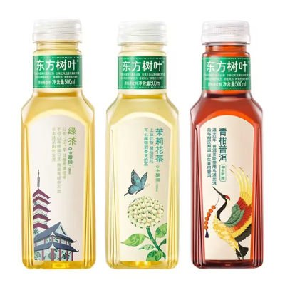 企业定制 农夫山泉东方树叶绿茶茉莉花茶青柑普洱饮料500ml*15瓶整箱装(随机发货)