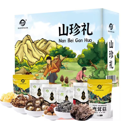 企业定制 天生好果食品礼盒菌菇黑木耳银耳桂圆干香菇山珍430g