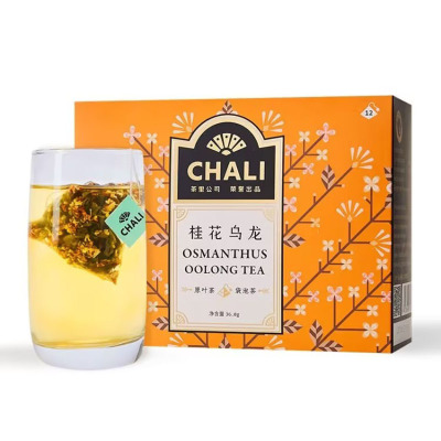 ChaLi茶里乌龙花草茶三角袋泡茶茶包桂花乌龙茶盒装36g