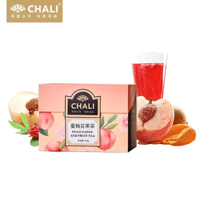 CHALI茶里茗茶水蜜桃花果茶冻干花茶橘皮玫瑰补充VC150g