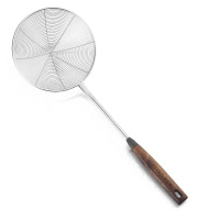 康巴赫漏勺16cm胡桃木系列防烫304不锈钢线漏KSF-XL01
