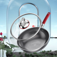 康巴赫炒锅32cm第二代无涂层抗菌316不锈钢炒菜锅KGL-C32B