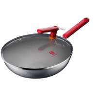 康巴赫炒锅32cm钛盾无涂层炒锅第二代带蒸笼铲KGT-C32E