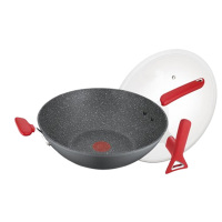 苏泊尔炒锅34cm不粘锅火红点炒菜锅麦饭石色PC34W8