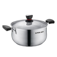 苏泊尔汤锅22cm小红圈304不锈钢复底汤锅奶锅ST22H1