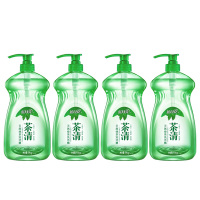 蓝月亮茶清洗洁精果蔬餐具清洗剂洗涤灵食品可用高效去油1kg*4瓶