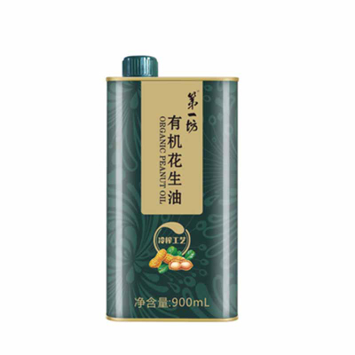 第一坊花生油铁桶装冷榨工艺至纯净低油烟一级食用油900ml