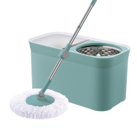 大卫旋转拖把免手洗拖布干湿两用1杆2头D11