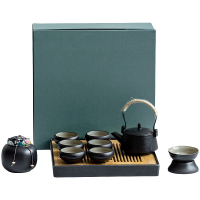 方然茶具套装静思礼品套装黑陶提梁壶茶具A-630