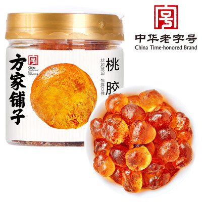 方家铺子桃胶中大颗粒免挑选桃花泪手工精修杂质少300g