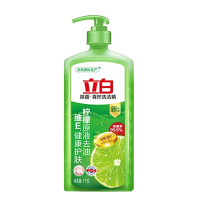 立白洗洁精去重油不伤手果蔬可用1kg青柠洗洁精*2瓶送洗碗布