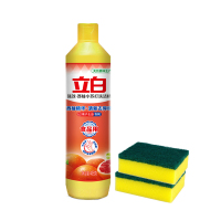 立白洗洁精小苏打油污清洁剂西柚洗洁精408g*1瓶+海绵擦2块