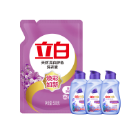 立白洗衣液深层去渍去污持久清香亮白洗衣液500g*1袋+海洋御品液80g*3瓶