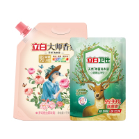 立白洗衣液洁净去污除味易漂大师香氛液1kg*1袋+雨林茶花卫仕500g*1袋
