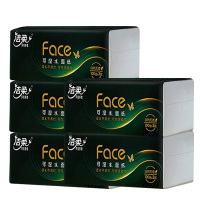 洁柔抽纸黑色face无香味3层100抽*5包BR231-48R