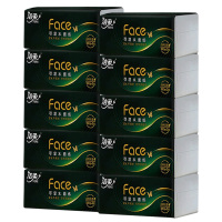 洁柔抽纸黑色face无香味3层100抽*10包BR231-48R