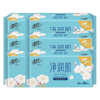 清风棉柔巾净润肤超厚一次性不掉毛洗脸巾1层60抽*6包BCB60F包