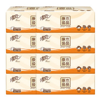 清风抽纸原木纯品湿水不易破3层100抽*8包BR12XSC30BC(包装随机)