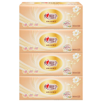 心相印抽纸金装经典系列纸面巾3层100抽*4包DT55100(包装随机)