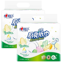 心相印厨房用纸吸油厨房纸巾加大加厚食品可接触级70节*12卷KT706