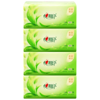 心相印抽纸茶语精选塑装面巾纸3层100抽*4包DT8100