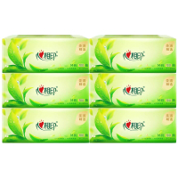 心相印抽纸茶语精选M码纸面巾3层100抽*6包DT3100(包装随机)