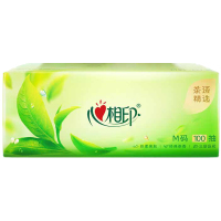 心相印抽纸茶语精选M码纸面巾3层100抽*18包DT3100(包装随机)