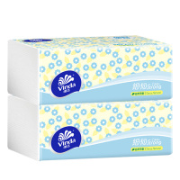 维达抽纸餐巾纸细腻柔韧湿水不易破XS码3层100抽*2包V2607