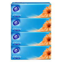 维达抽纸面巾纸超韧湿水不易破S码3层100抽*4包V2287-C