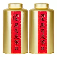 润虎茶叶乌龙茶聚茶油切黑乌龙茶浓香型一级聚茶黑乌龙茶300g*2罐