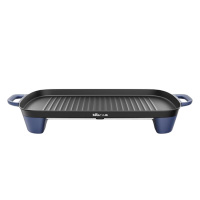 小熊煎烤盘烤肉锅电烤盘家用多功能电烧烤炉烤盘猛火速烤轻油少烟不粘烤串烤肉机DKL-E20U1