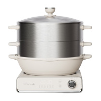 小熊电蒸锅电火锅电锅一体多功能锅家用可拆洗蒸箱DZG-CA3E1