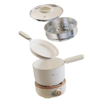 小熊电火锅1.2L分体式多功能锅带蒸笼煎盘DRG-C12E9