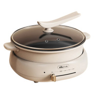 小熊电火锅电煮锅火锅专用锅多用途锅电蒸锅电烤炉DHG-C40W2