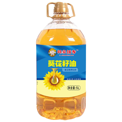 邻家饭香食用油物理压榨一级葵花籽油5L/桶LJFX135-K