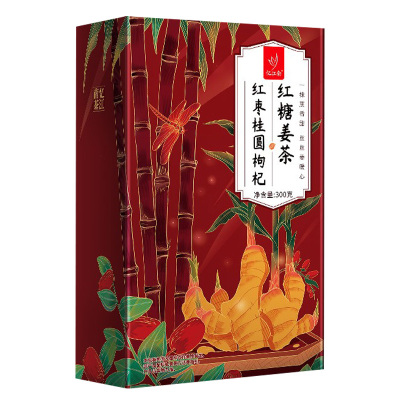 忆江南红糖姜枣茶养生茶盒装红枣桂圆枸杞红糖姜茶300g