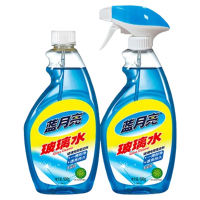 蓝月亮玻璃水家用玻璃清洁剂擦窗户浴室汽车玻璃水500g*1瓶+瓶补500g*1瓶
