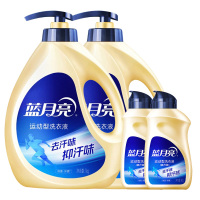 蓝月亮洗衣液组合持久留香小苍兰香运动型洗衣液泵瓶1kg*2瓶+80g*2瓶(包装随机)