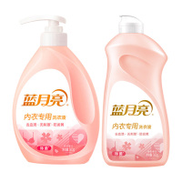 蓝月亮洗衣液组合柔润樱花内衣专用洗衣液泵装500g*1瓶+翻盖装500g*1瓶(包装随机)