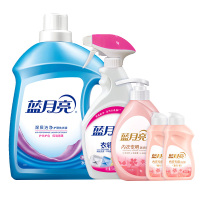 蓝月亮洗衣护理洁净套装薰洁净3kg*1瓶+衣领净500g*1瓶+樱花内衣洗500g*1瓶+旅行装80g*2瓶(包装随机)