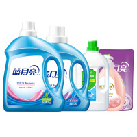 蓝月亮清洁组合套装薰衣洁净2kg+薰衣草柔顺剂500g+内衣液500g+衣物消毒液1kg+自然香洁净3kg(包装随机)