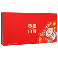 贡极菌菇山珍干货野生松茸青杠菌羊肚菌白玉耳金蛇纳福礼盒300g*1盒